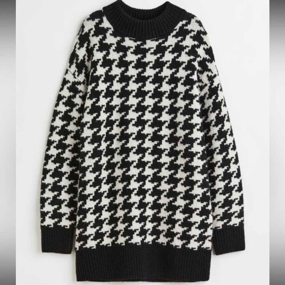 Jacquard-knit dress
